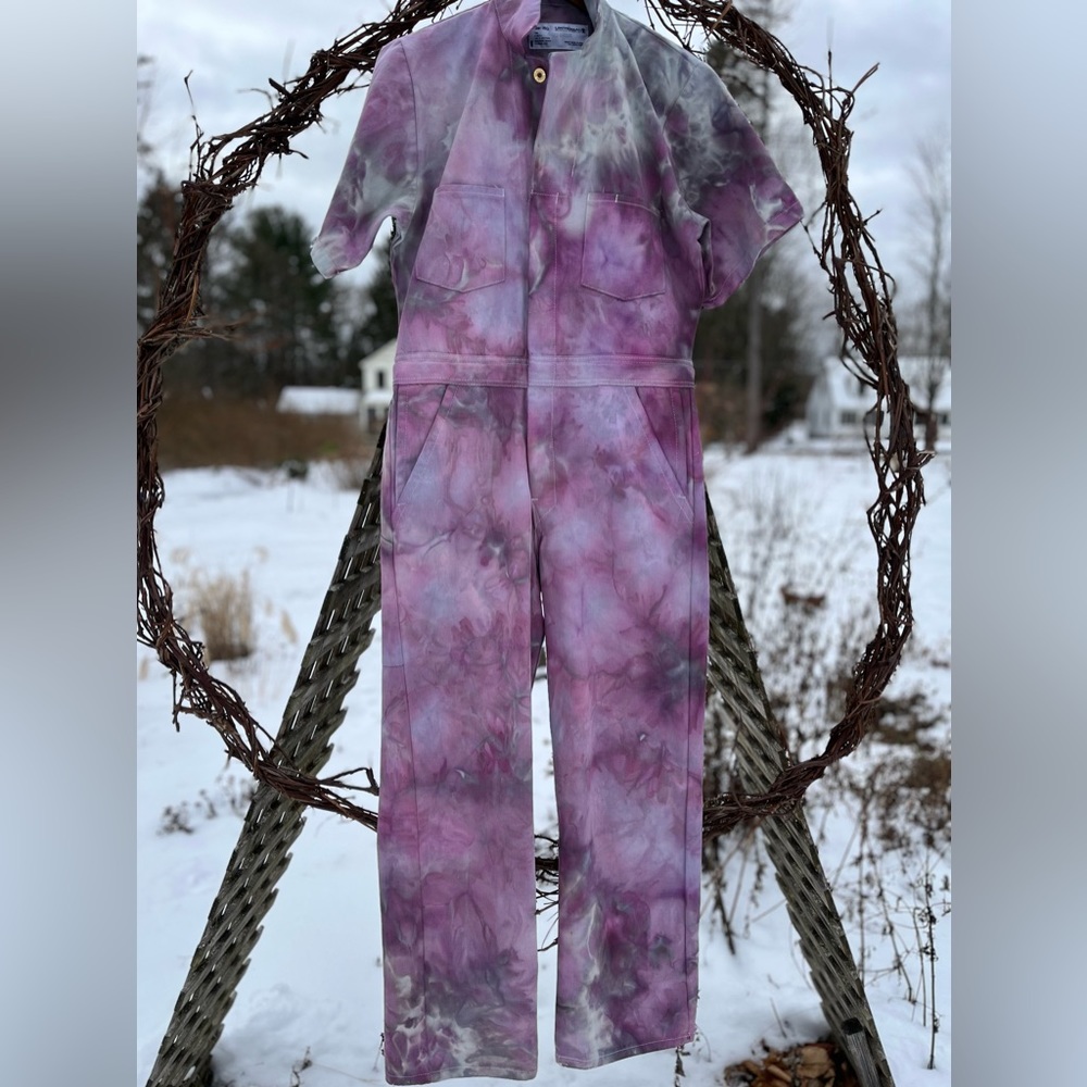 Hand Ice-Dyed Jumpsuit